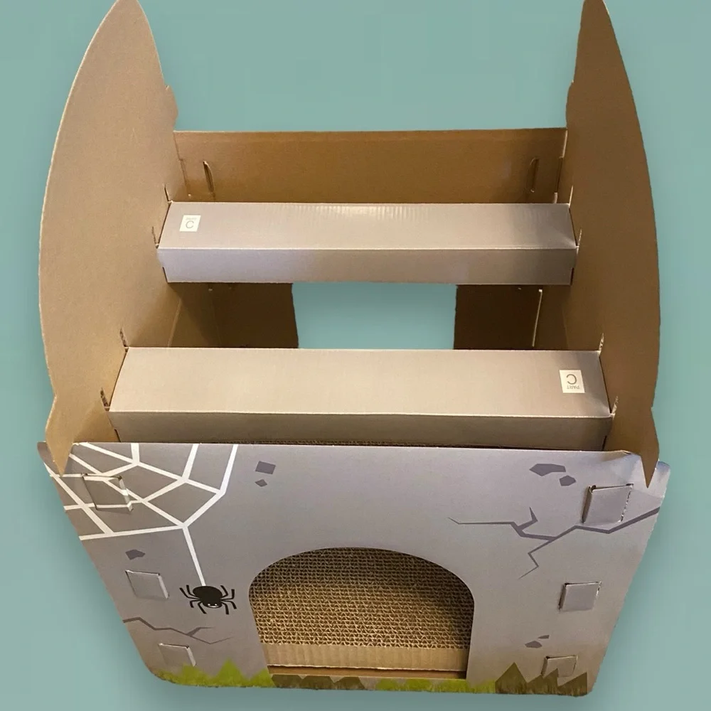 NEW Halloween Double Decker Tombstone Cat Scratcher & Hideout